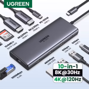 UGREEN Dual HDMI USB-C Hub 10 in 1 Docking Station
