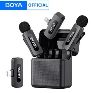 BOYA BY-V3 Wireless Lavalier Microphone with Noise Cancellation