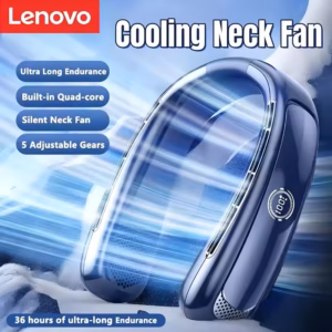 Lenovo 15000mAh Portable Neck Fan Rechargeable Cooling Fan