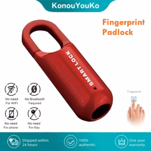 Mini Fingerprint Padlock Smart Biometric USB Rechargeable Lock