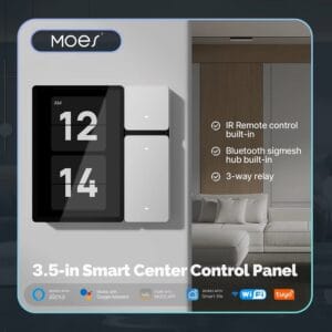 MOES Tuya Smart Control Panel with 3.5 Inch Touch Screen