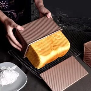 Non-Stick Loaf Pan with Lid Carbon Steel Pullman Bread Baking Pan
