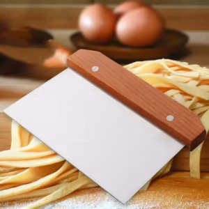 Stainless Steel Dough Scraper with Measuring Scale for Bread and Pastry Baking