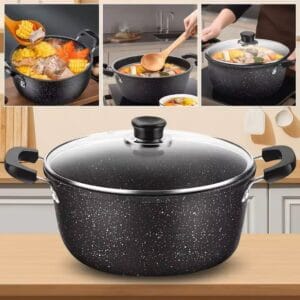 Maifan Stone Soup Pot Non-Stick Induction Casserole Pot with Lid