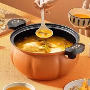 8L Non-Stick Soup Pot Large Capacity Stock Pot with Glass Lid