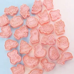 3D Cartoon Cookie Cutter Set Food Grade Plastic Biscuit and Fondant Mold