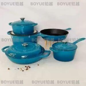 Cast Iron Enamel Cookware Set