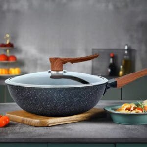 Granite Non-Stick Frying Pan Scratch-Resistant Cookware for Gas and Induction Stove