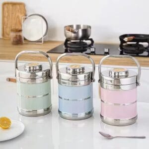 Stainless Steel Multilayer Lunch Box 1400ML Portable Food Container