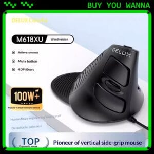 DeLUX M618 Vertical Wireless Mouse