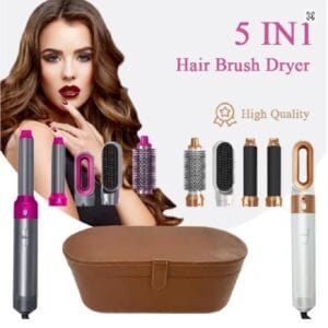 5 in 1 Hair Dryer Hot Comb Set Professional Curling Iron