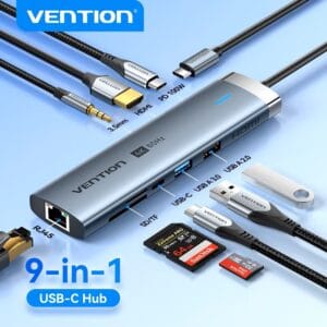 Vention USB C Hub with HDMI 4K 60Hz RJ45 Ethernet SD TF USB 3.0