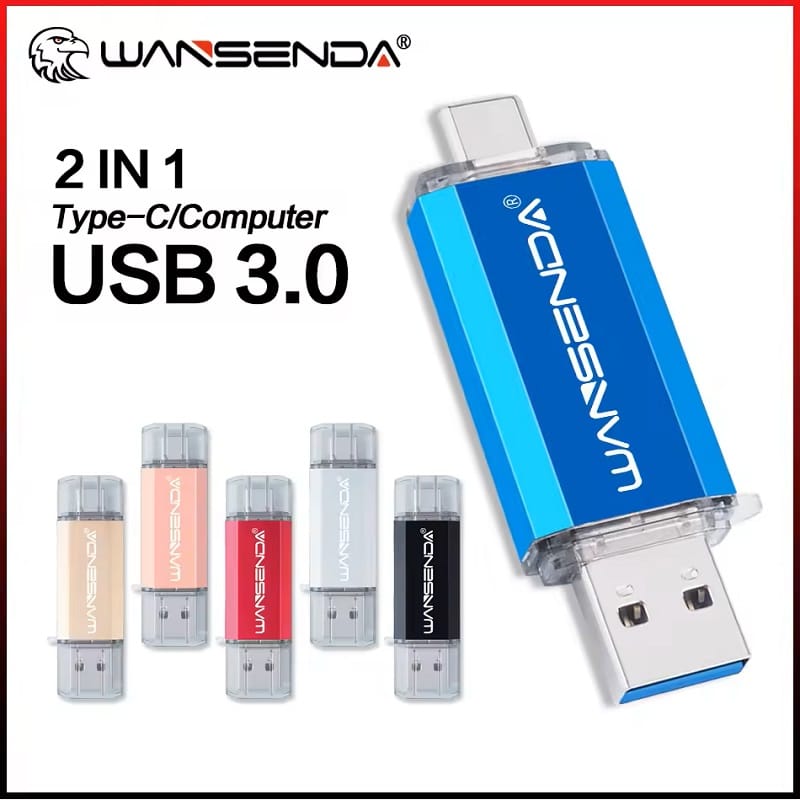 Wansenda USB 3.0 & Type-C Dual Pen Drive