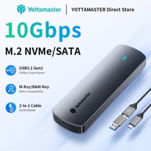 Yottamaster SATA M.2 NVMe SSD Enclosure